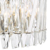 Sparkling chandelier light in polished nickel and faceted crystal


