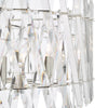 Entwine 8 Light Pendant Polished Nickel and Crystal close view picture of the crystal shade