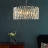 Entwine 8 Light Pendant Polished Nickel and Crystal life style picture