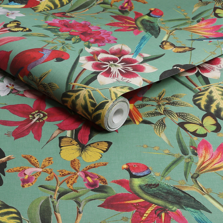 Envy Paradiso Wallpaper Green - Envy Collection Home Decor