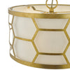 Epstein 3 Light Pendant Gold With Ivory Shade close view picture of the lamp shade