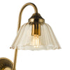 Erika Wall Light Antique Bronze close view picture of the amber glass shade
