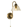 Erika Wall Light Antique Bronze picture with switched on light