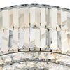 Errol 4 Light Flush Crystal and Polished Chrome close view picture of the crystal shade