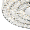 Errol 4 Light Flush Crystal and Polished Chrome close view picture from the bottom