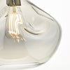 Esarosa 1 Light Pendant Black Chrome/Smoked Glass close view picture of the smoke glass shade