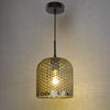 Esila Pendant Matt Black and Smoked Glass close view life style picture