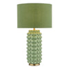 Etzel Table Lamp Antique Brass Green ceramic bubble base