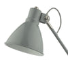Eunice Task Table Lamp Grey & Satin Nickel close view picture of the lamp head