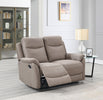 Evan 2 Seater Sofa Recliner Sultry life style picture with reclined seat