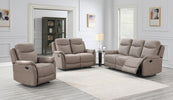 Evan 3 Seater Sofa Recliner Sultry life style picture with 2 seater sofa and recliner armchair