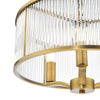 Evelyn 3 Light Pendant Antique Bronze close view picture of the bronze frame