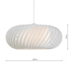 Explorer Slanting Pendant Shade large shade dimensions