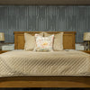 F+H Quilted Velvet Throw Mocha 130x270 picture on the bed