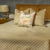 F+H Quilted Velvet Throw Mocha 130x270 cm life style picture