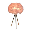 Feather Table Lamp Pink 50 cm picture on the white backgrund