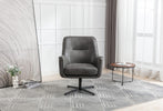 Felicia Swivel Accent Chair Charcoal life style front view photo 