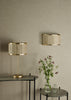 Fenella 2 Light Wall Light Gold Leaf and Seagrass perfect for any space