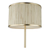 Fenella 3 Light Floor Lamp Gold Leaf close view picture of the seagrass shade