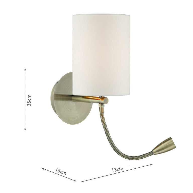 Feta Wall Light LED Antique Brass Base Only - Stylish Lighting Collection