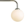 Feya 3 Light Bar Pendant Polished Chrome/Opal Glass with curved edges