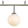 Feya 3 Light Bar Pendant Polished Chrome/Opal Glass close view picture of the shade
