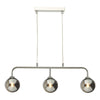 Feya 3 Light Bar Pendant Polished Chrome/Smoked Glass picture with switched on light