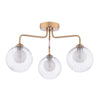 Feya 3 Light Semi-Flush Antique Bronze With Clear/Opal Glass picture of the light design