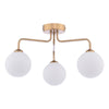 Feya 3 Light Semi Flush Bronze/Opal Glass perfect for low ceiling