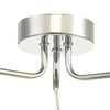 Feya 3 Light Semi Flush Chrome/Opal Glass close view picture of the fitting