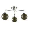 Feya 3 Light Semi Flush Polished Chrome With Smoked Glass picture on the white background