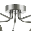 Feya 5 Light Semi Flush Polished Chrome/Smoked Glass close view picture of the fitting