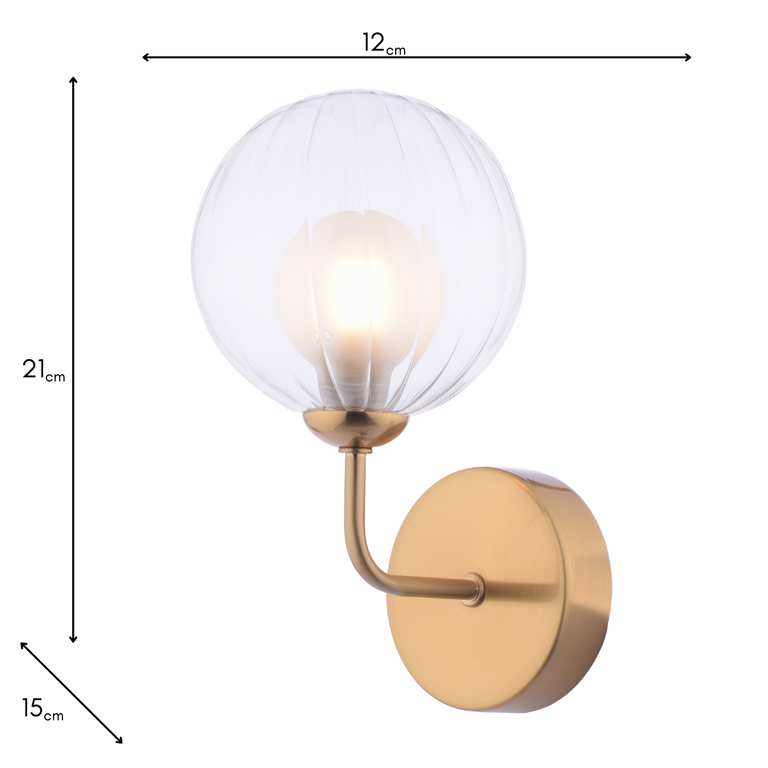 Feya Wall Light Antique Bronze With Clear/Opal Glass - Home Lighting