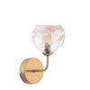 Feya Wall Light Antique Bronze/Organic Amber Glass picture with a switched on light