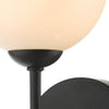 Feya Wall Light Black/Opal Glass close view picture of the opal glass shade