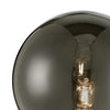 Feya Wall Light Polished Chrome With Smoked Glass close view picture of the shade