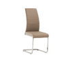 Elegant dining chair with a modern design and cappuccino finish.
