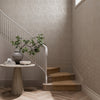 Boutique Florentine Wallpaper Earth with a floral scroll design