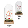 Flower Dell LED Dome Pink picture that comare swithched on and off lamp