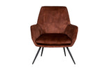 Flynn Accent Chair Rust front view picture