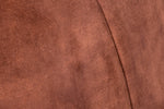 Flynn Accent Chair Rust close view picture of the velvet upholstery