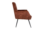 Flynn Accent Chair Rust side view picture