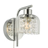 Forseti Bathroom Wall Light Polished Chrome close view picture of the shade