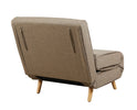 Freya Accent Chair Beige with a wooden solid legs