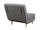 Freya Accent Chair Grey with a solid wooden legs