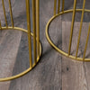 Freya Nest Of 2 Accent Table Gold with a sturdy gold metal base