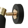 Fry Single Wall Spotlight Black & Rose Gold close view picture of the fitting plate