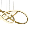 Fusion Pendant Satin Gold LED close view picture of the LED light design