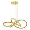 Fusion Pendant Satin Gold LED picture with switched off light