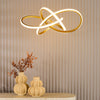 Fusion Pendant Satin Gold LED life style picture